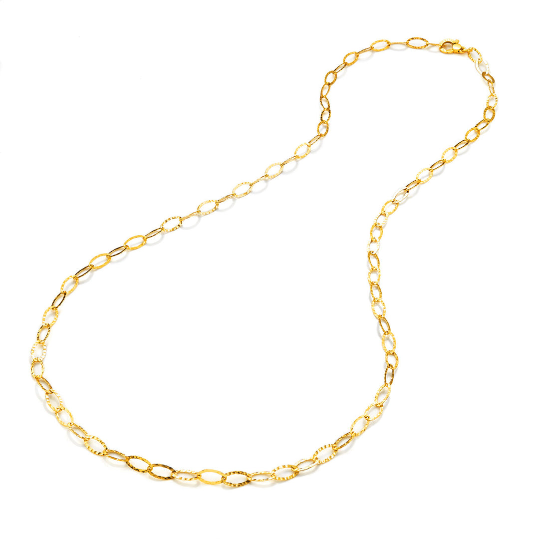 Giovanni Raspini gehamerde ovale mesh ketting 8561