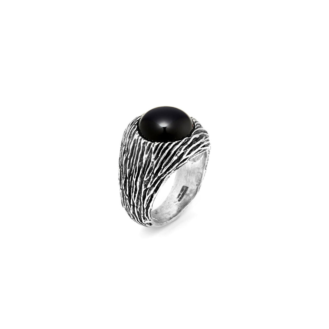 Giovanni Raspini Ring aus zerkratztem Onyx 11314