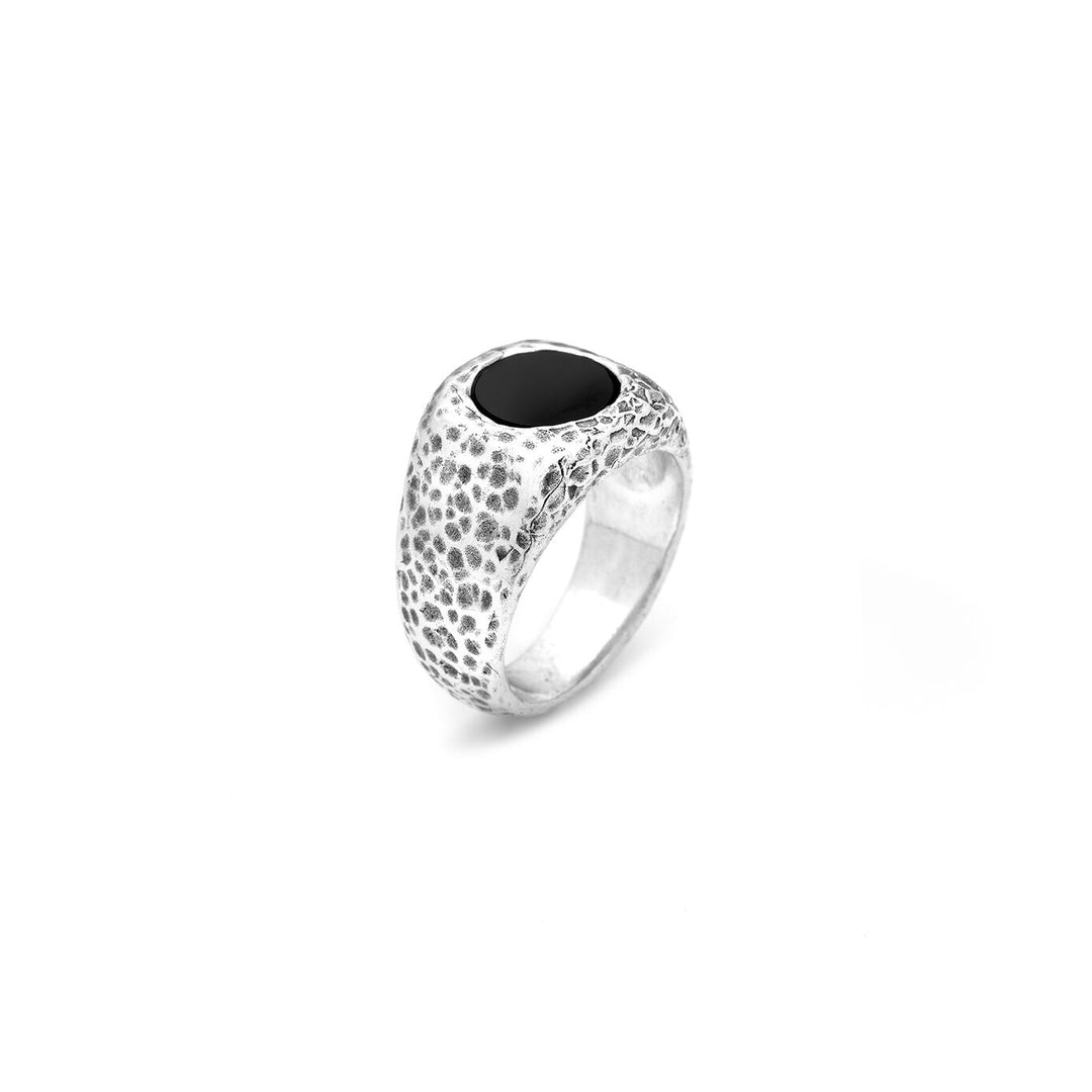 Bague Onyx Ronde Martelée Giovanni Raspini 11642