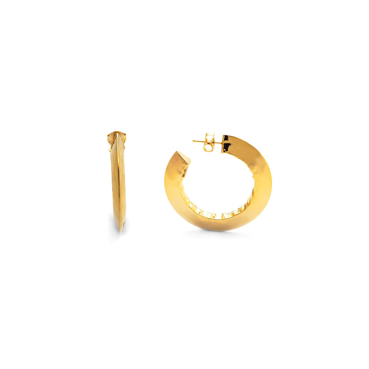 Giovanni Raspini Blade Piccolo hoop earrings in 925 silver, PVD yellow gold finish 11785