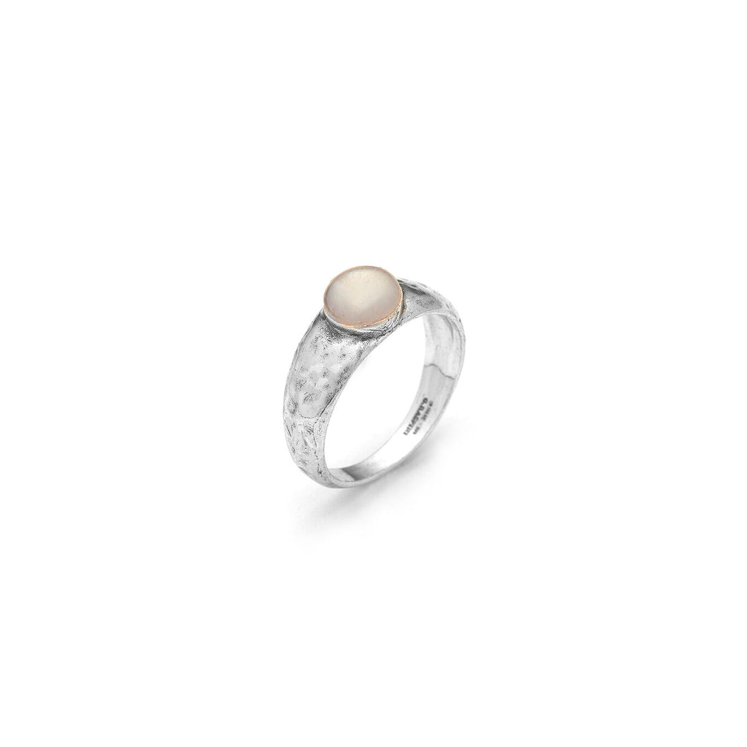 Giovanni Raspini Hammered Pink Jade Ring 11803