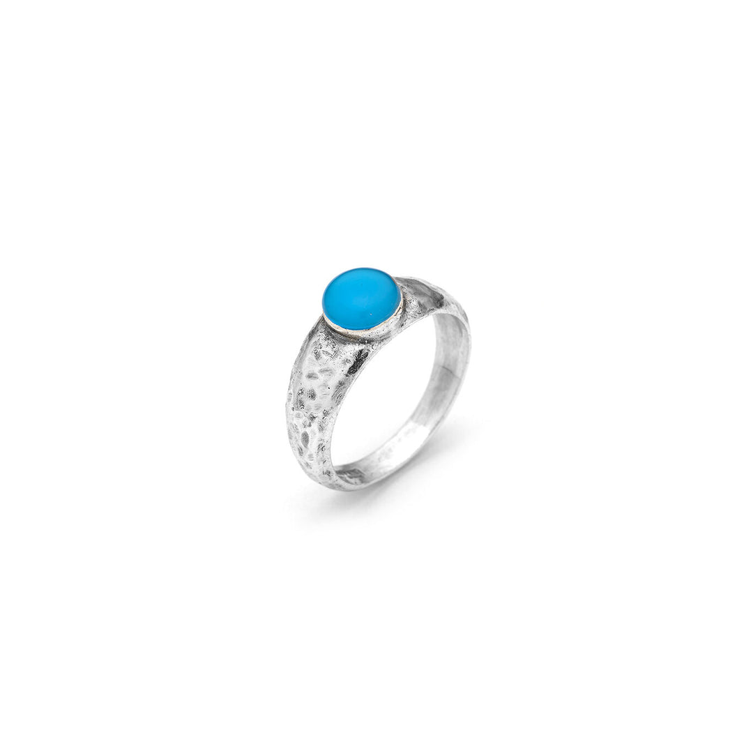 Bague en agate bleue martelée Giovanni Raspini 11804