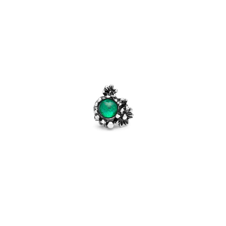 Giovanni Raspini mini-tuinmadeliefjes oorbellen Oorbellen in 925 zilver, groene agaat en toermalijnkwarts 11821/1