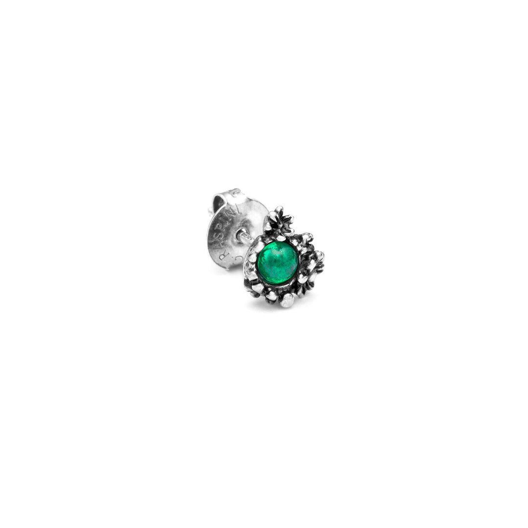 Giovanni Raspini mini-tuinmadeliefjes oorbellen Oorbellen in 925 zilver, groene agaat en toermalijnkwarts 11821/1