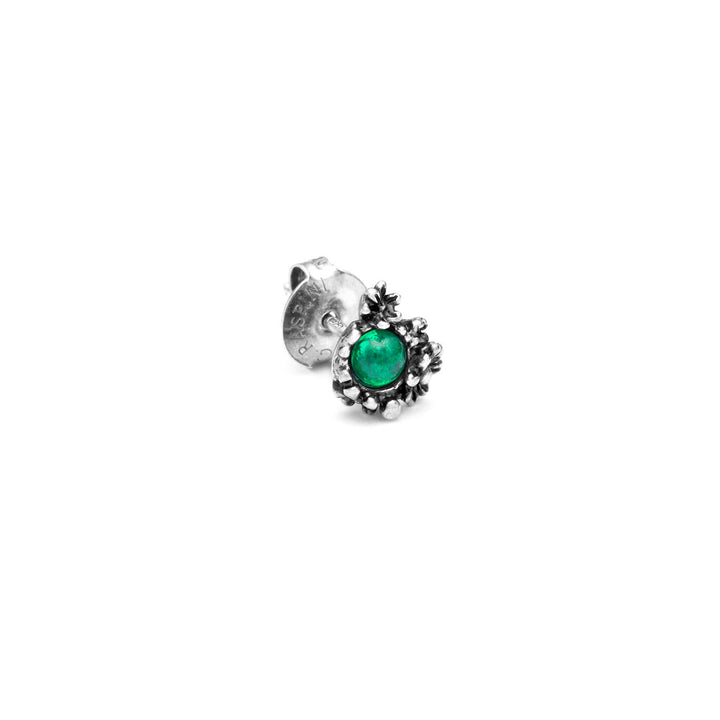 Giovanni Raspini mini-tuinmadeliefjes oorbellen Oorbellen in 925 zilver, groene agaat en toermalijnkwarts 11821/1