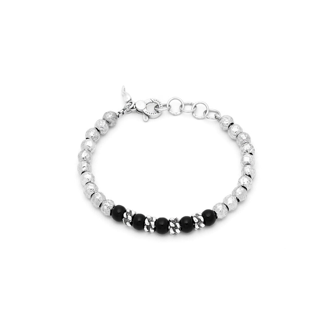 Giovanni Raspini Onyx Spheres and Braid Bracelet 11855