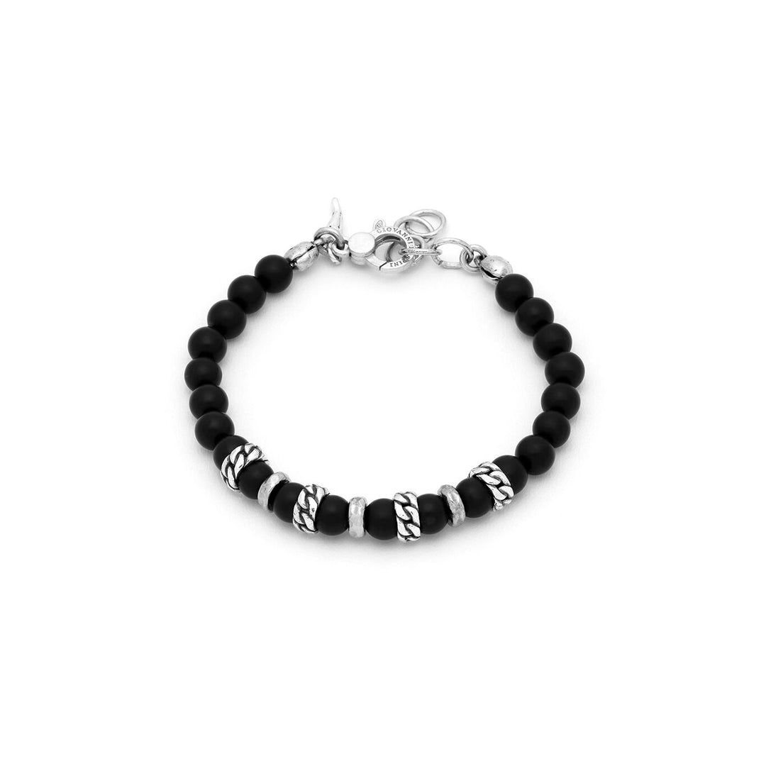 Giovanni Raspini Tango-Armband Graphit und Geflecht 11857