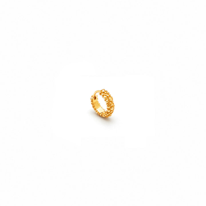 Giovanni Raspini Huggie Perlage Ohrringe – Kreisohrringe aus 925er Goldsilber – 11963/1