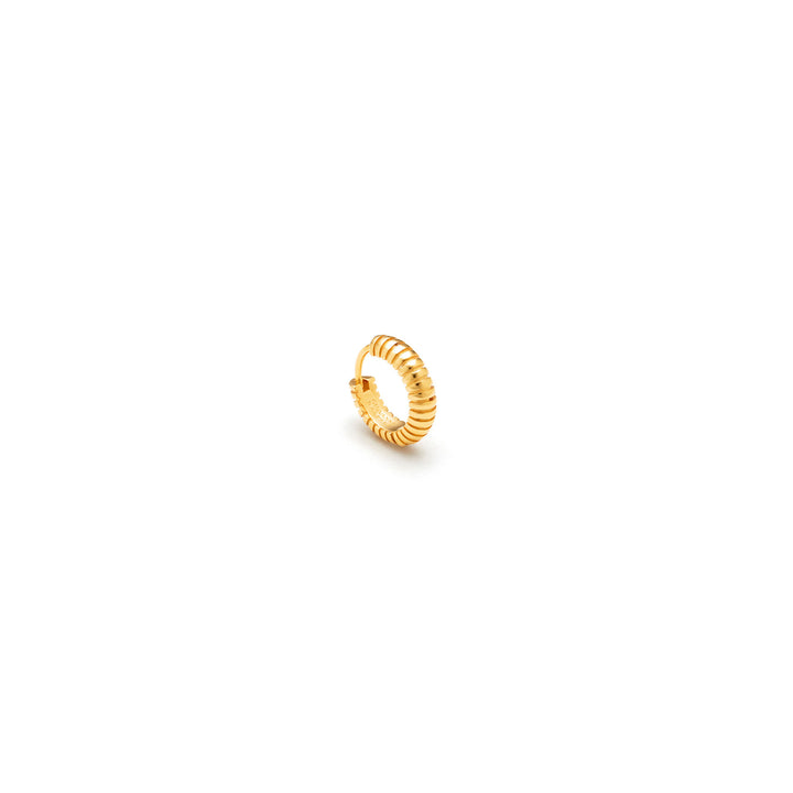 Giovanni Raspini Gestreifte Huggie-Ohrringe – Kreisohrringe aus 925er Goldsilber – 11964/1