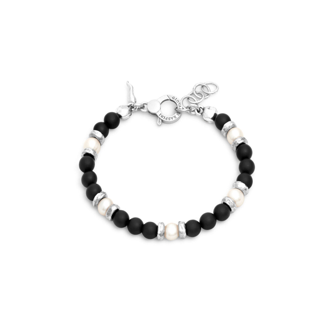 Giovanni Raspini Bracelet Tango Graphite et Perle 12404