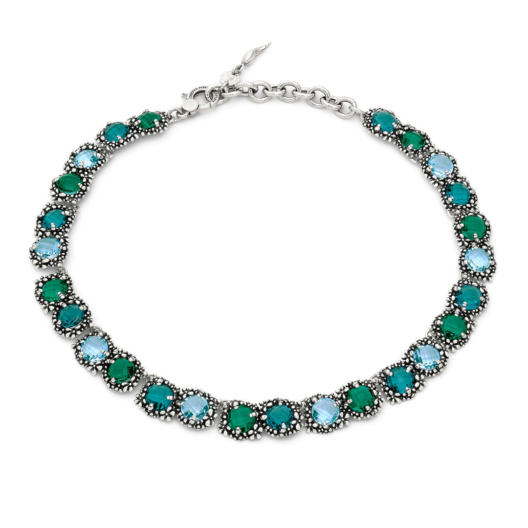 Giovanni Raspini blauwe klimop ketting 12424