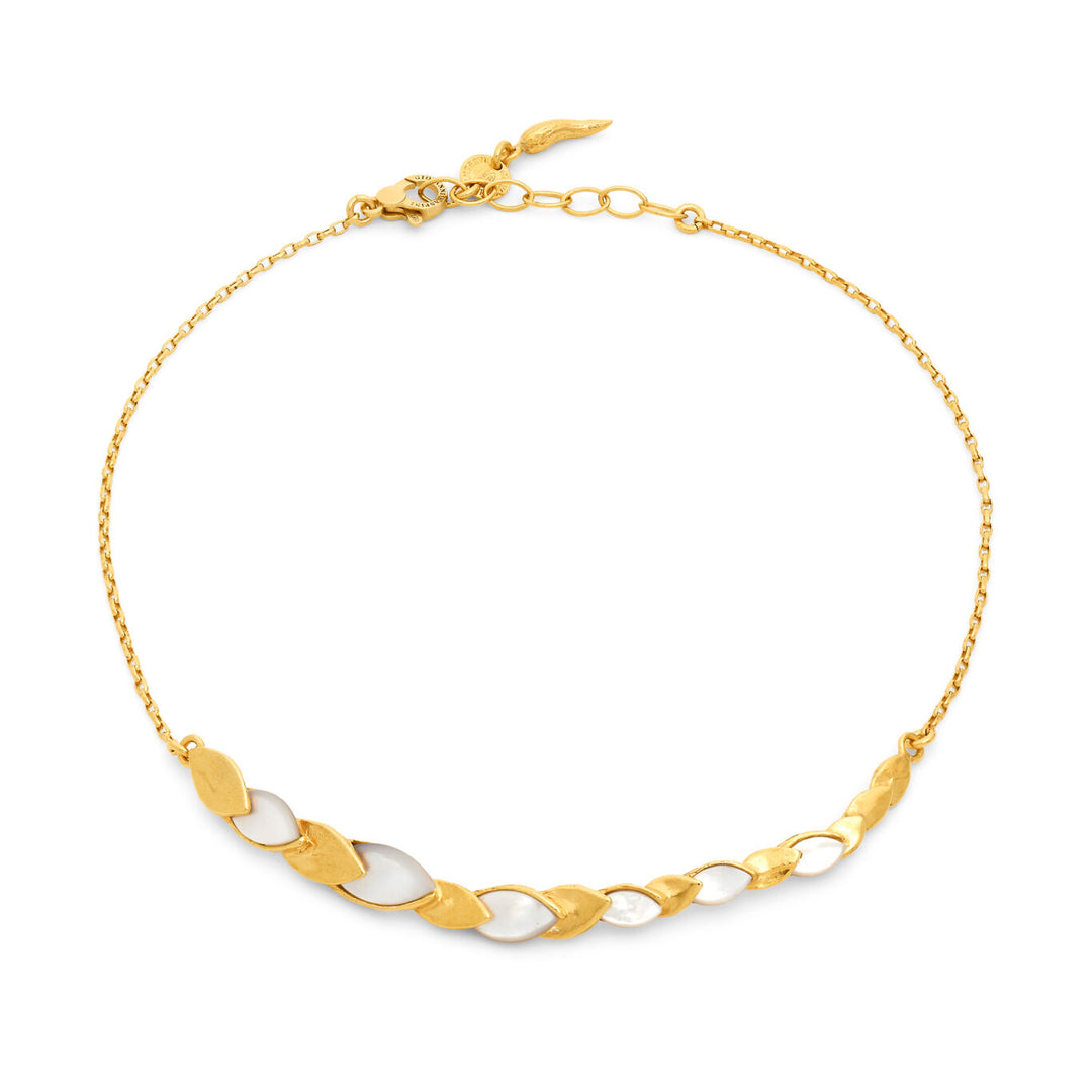 Giovanni Raspini small mother-of-pearl skin necklace Necklace in 18 kt gold plated 925 silver and mother-of-pearl 12519