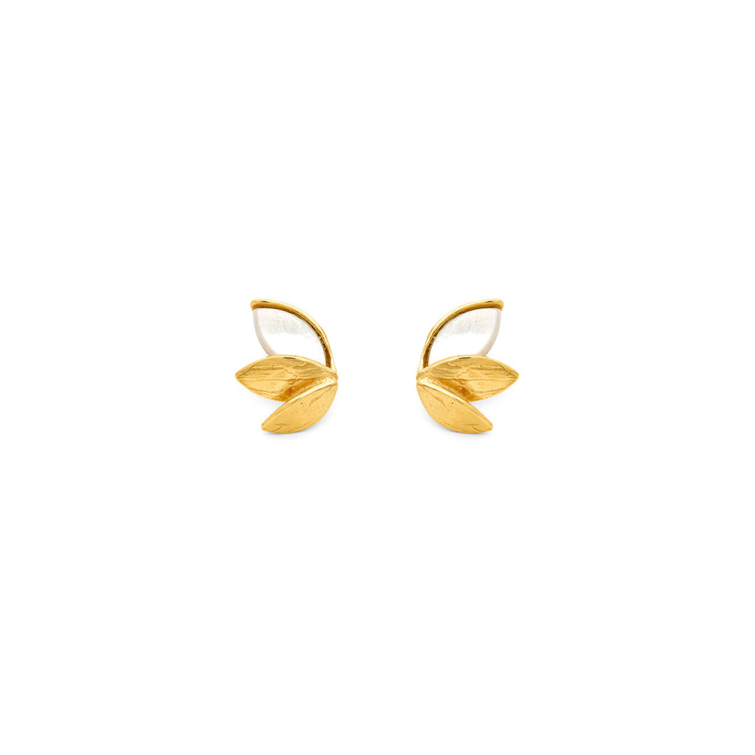 Giovanni Raspini small skin mother-of-pearl earrings Earrings in 18 kt gold plated 925 silver and mother-of-pearl 12522