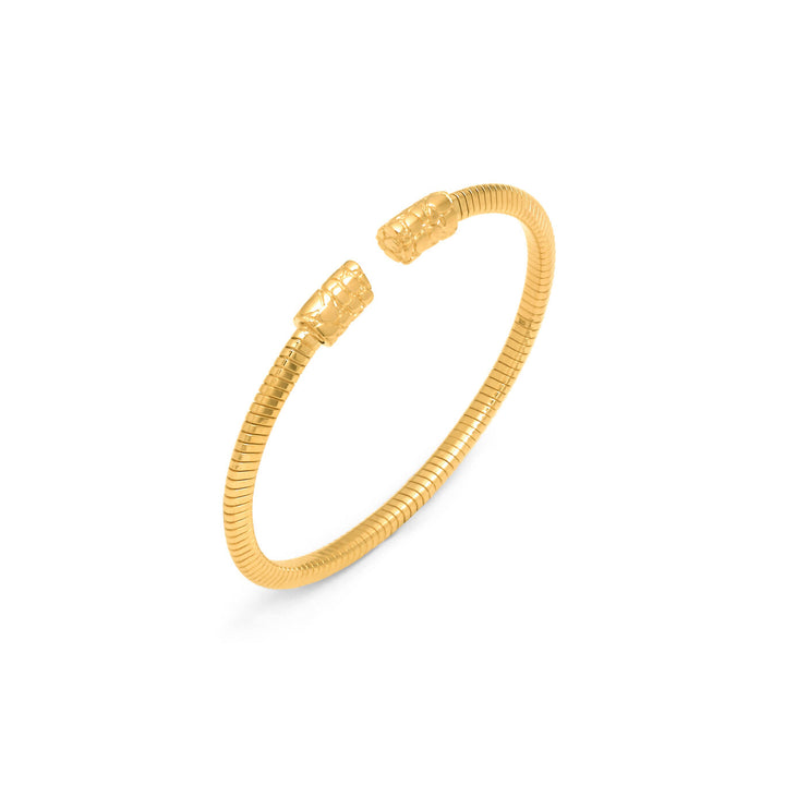 Giovanni Raspini kleine croco tubegas armband 18 kt verguld 925 zilveren armband 12547