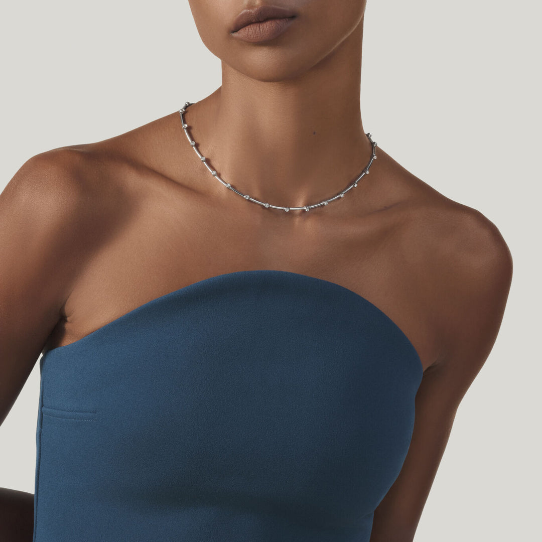 Collier satellite Giovanni Raspini Collier en argent 925 et zircons 12548