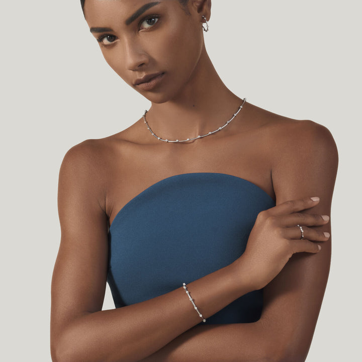 Collier satellite Giovanni Raspini Collier en argent 925 et zircons 12548