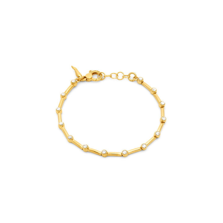 Giovanni Raspini satellietarmband Ketting in 18 kt verguld 925 zilver en zirkonen 12559