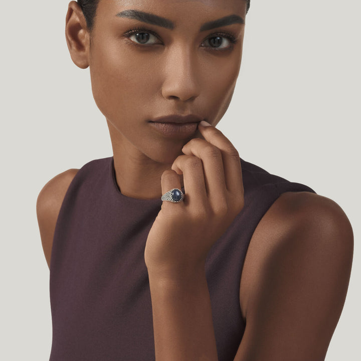 Giovanni Raspini slangenpinkring Ring in 925 zilver en sodaliet 12560