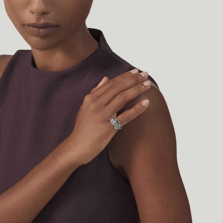 Giovanni Raspini krokodil pinkring 925 zilveren ring 12561