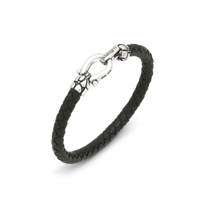 Giovanni Raspini croco leren armband 925 zilver en leren armband 12568