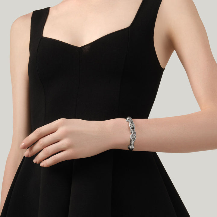 Giovanni Raspini luipaardarmband 925 zilveren armband 12588