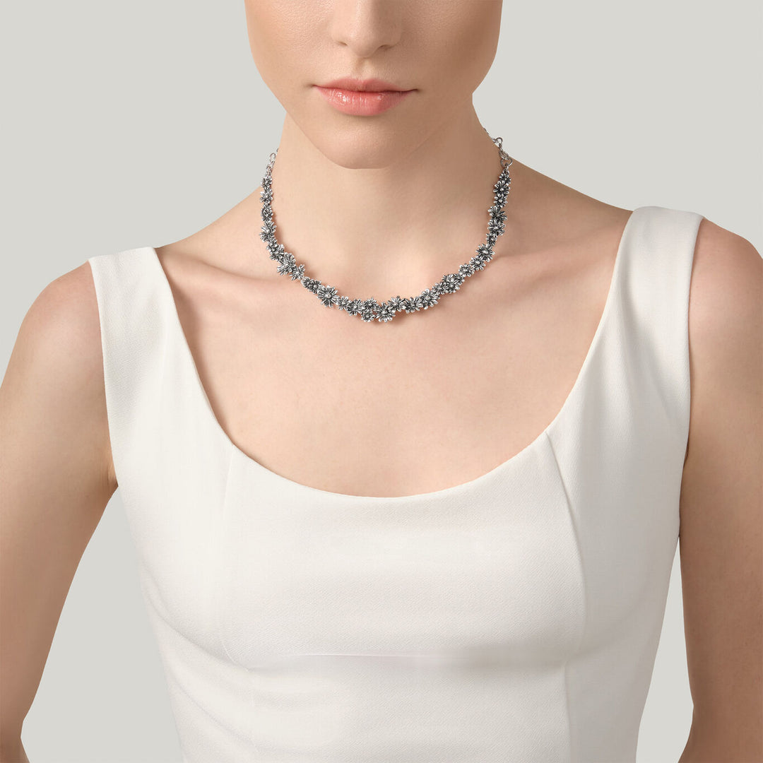 Giovanni Raspini madeliefjeketting Ketting in 925 12600 zilver
