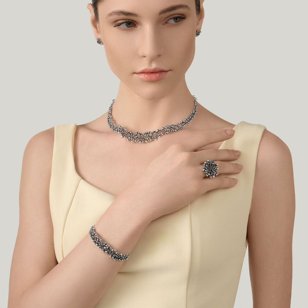Giovanni Raspini kleine perlage oorbellen Oorbellen in 925 zilver 12607