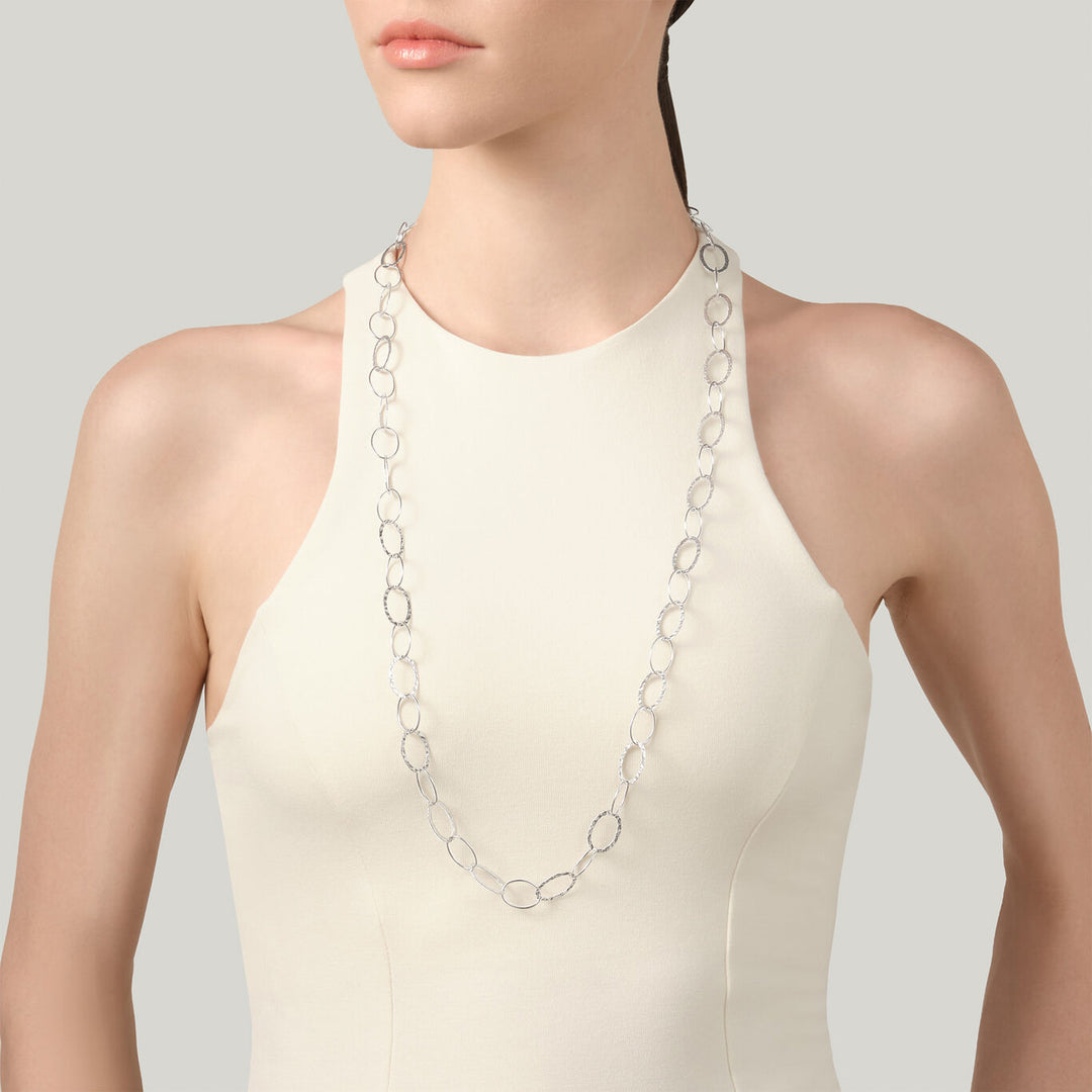Giovanni Raspini ketting met afwisselende schakels 925 zilveren ketting 12620