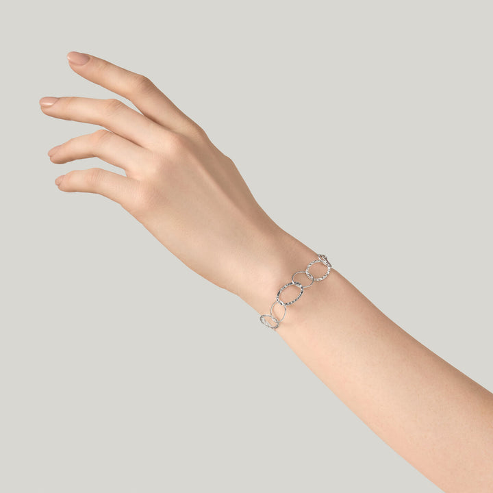 Giovanni Raspini armband met afwisselende schakels 925 zilveren armband 12621