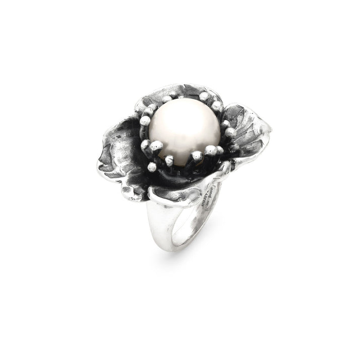Giovanni Raspini grote magnoliaring 925 zilveren ring 12635