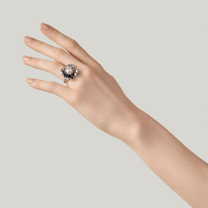 Giovanni Raspini magnoliaring 925 zilveren ring 12636