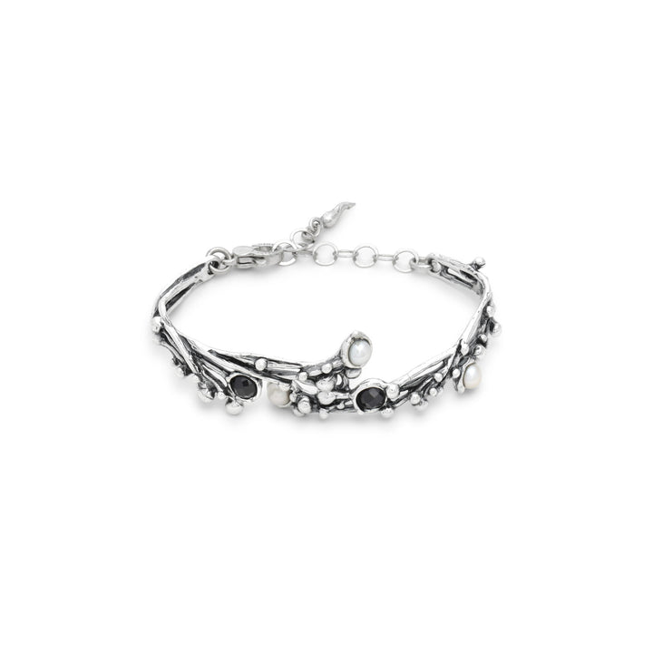Bracelet Giovanni Raspini Aura - Bracelet en argent 925, perles naturelles et onyx - 12690