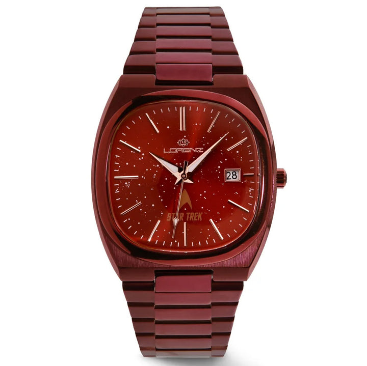 Lorenz horloge STAR TREK Warp Speed ​​40x36 mm rood kwartsstaal rode PVD-afwerking 030287NL