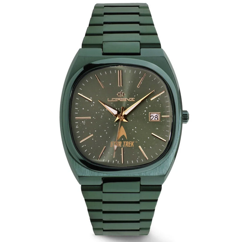 Montre Lorenz STAR TREK Klingon 40x36 mm acier quartz vert finition PVD vert 030287KL