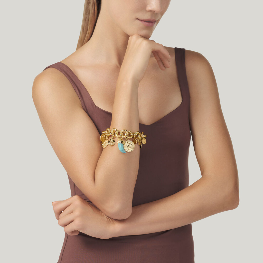 Giovanni Raspini Pueblo Coin Bracelet bronze doré N0006