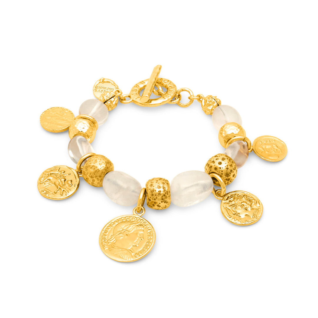 Bracelet Giovanni Raspini Crystal Monete en bronze doré N0029