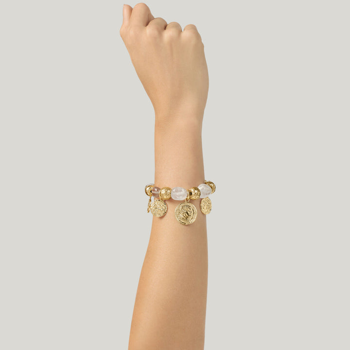 Bracelet Giovanni Raspini Crystal Monete en bronze doré N0029