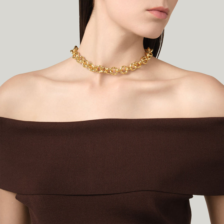 Giovanni Raspini medium pueblo ketting 18 kt vergulde ketting N0062