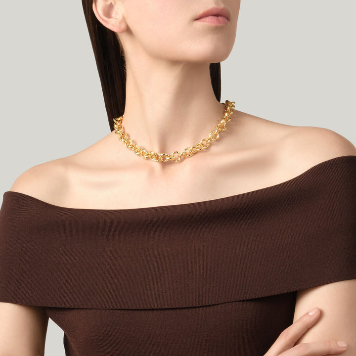 Giovanni Raspini kleine pueblo ketting 18kt vergulde ketting N0064