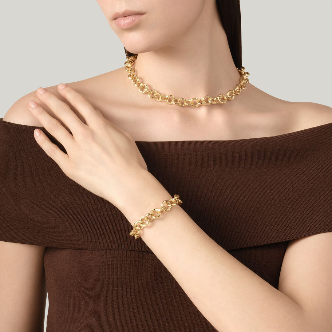 Giovanni Raspini kleine pueblo ketting 18kt vergulde ketting N0064