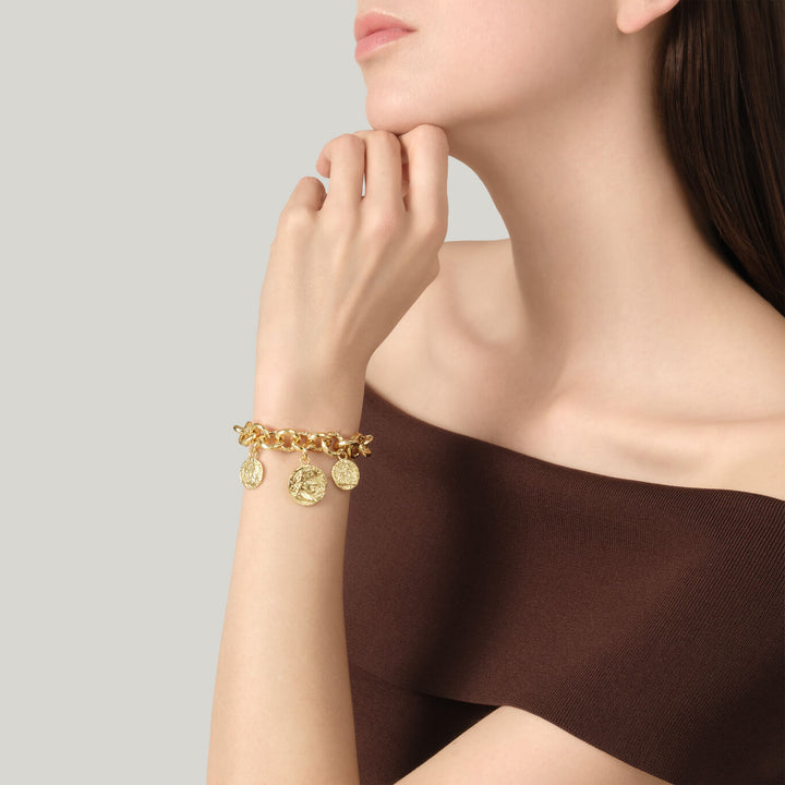 Giovanni Raspini pueblo muntarmband 18kt vergulde armband N0069