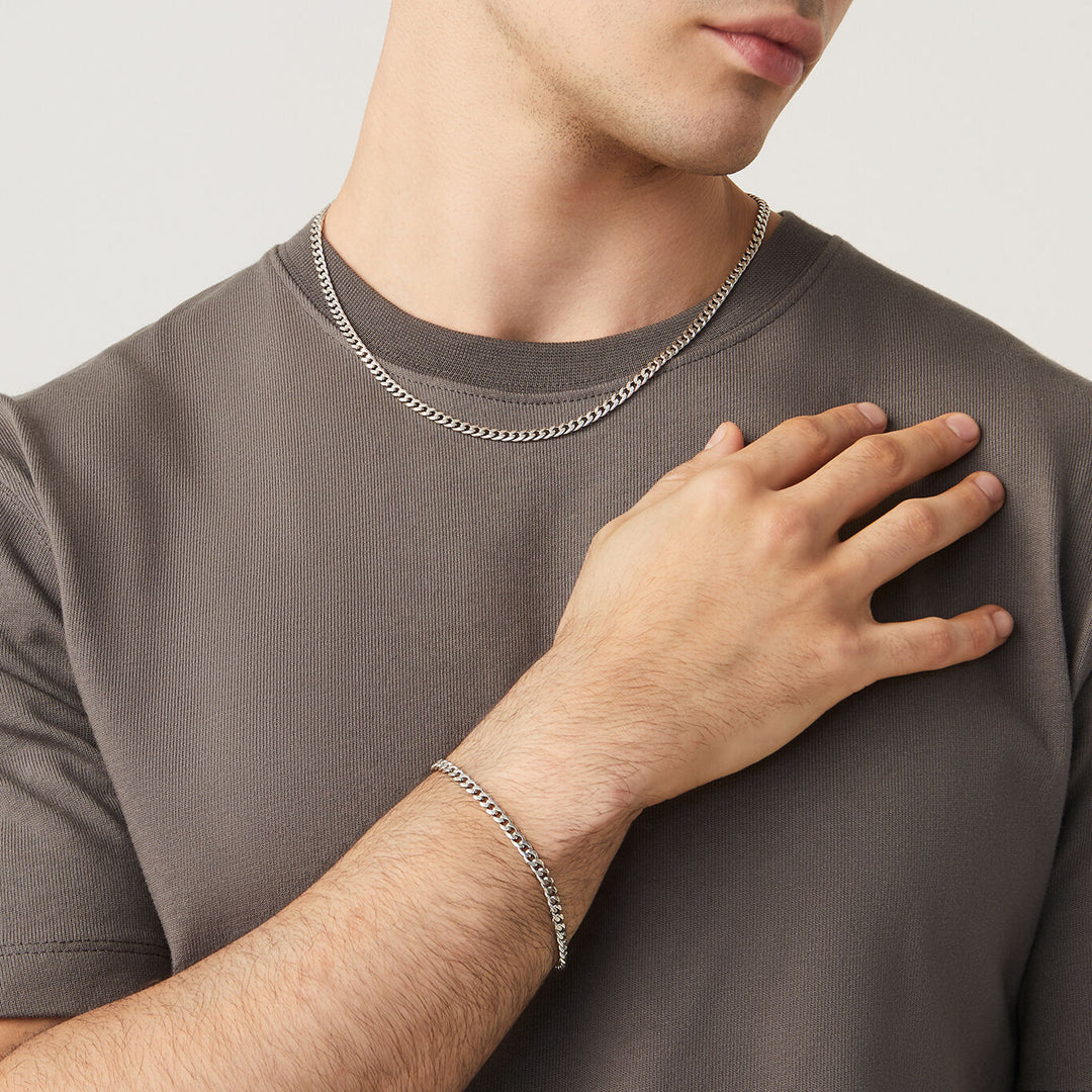 Giovanni Raspini Panzerset Halskette und Armband aus 925er Silber X01598
