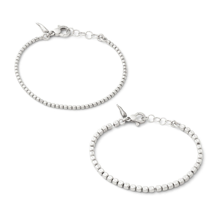Giovanni Raspini set dobbelsteenarmbanden in 925 zilver X01600