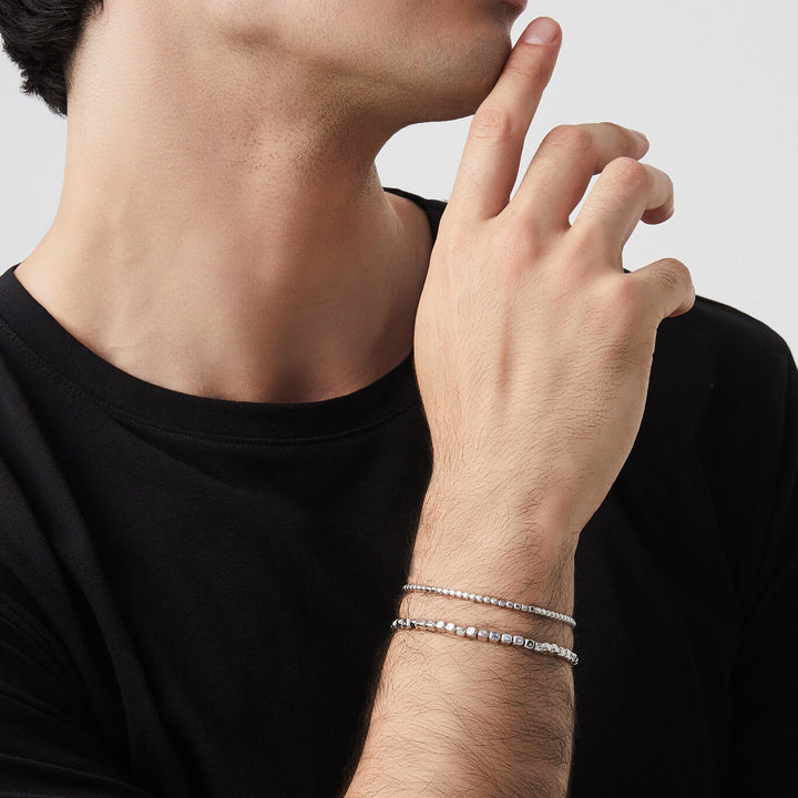 Giovanni Raspini set dobbelsteenarmbanden in 925 zilver X01600