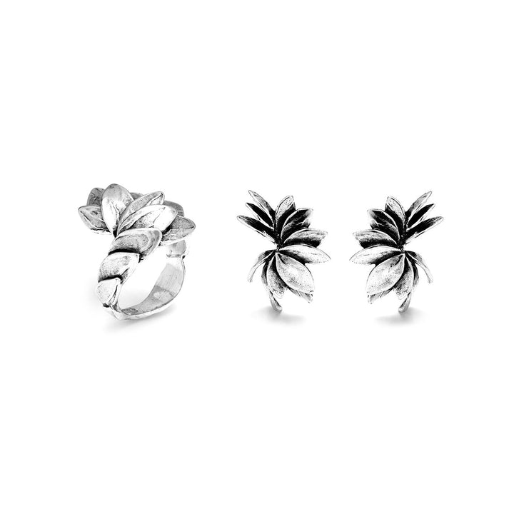 Giovanni Raspini Set Haut Ohrringe und Ring aus 925er Silber X01611