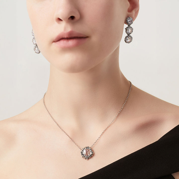 Giovanni Raspini Set Glanz Halskette und Ohrringe aus 925er Silber und Zirkonen X01614