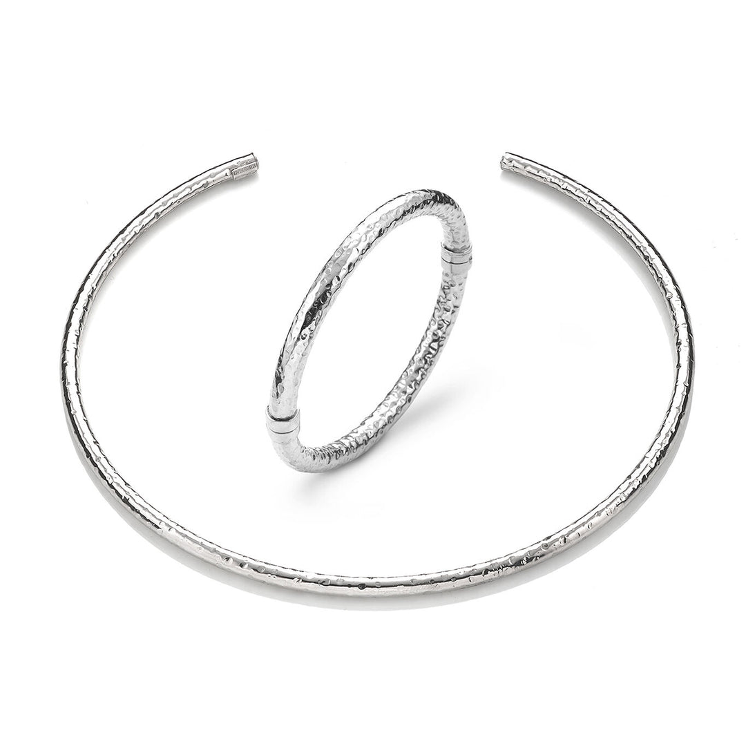 Giovanni Raspini set rock ketting en armband in 925 zilver X01616
