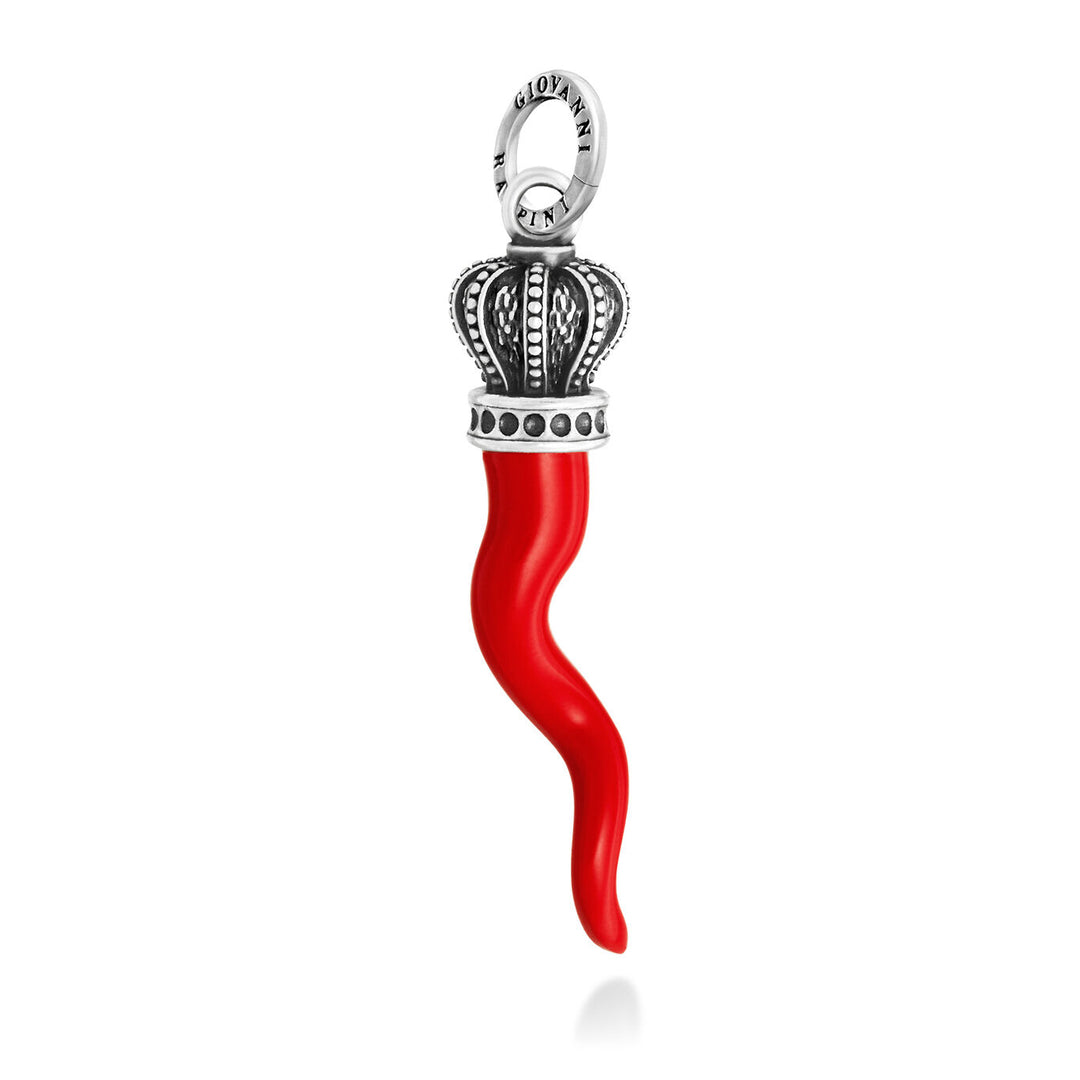 Breloque couronne en corne rouge Giovanni Raspini 12479