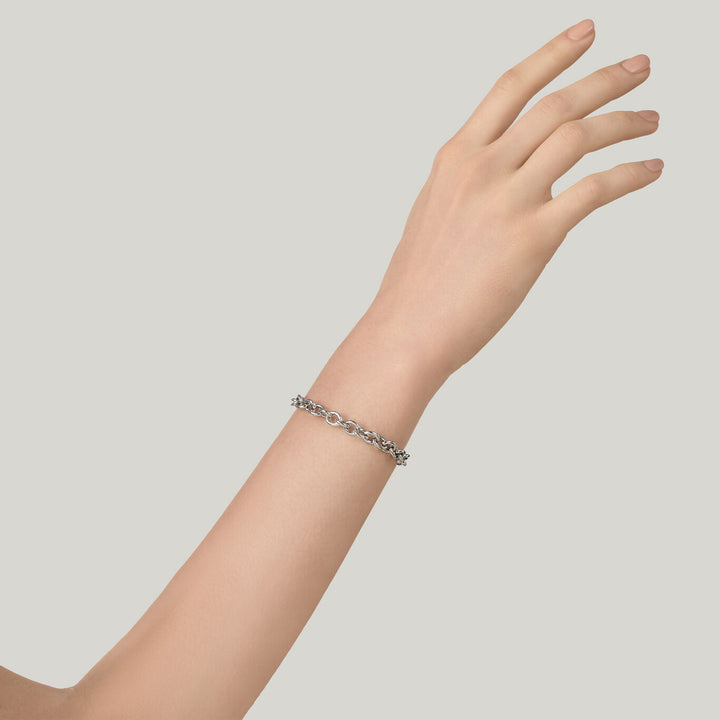 Giovanni Raspini ronde schakelarmband 925 zilveren armband 12624