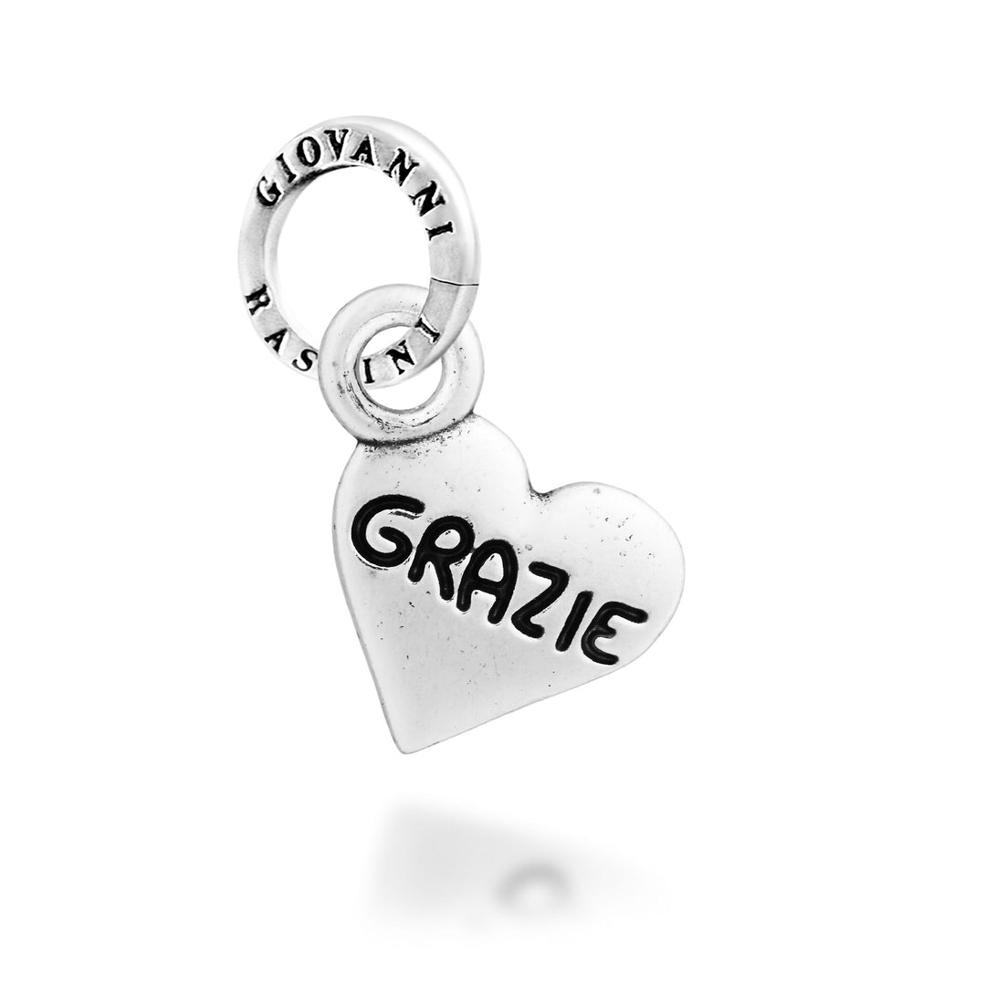 Giovanni Raspini "Thank You" hartbedel - zilveren bedel - 12736